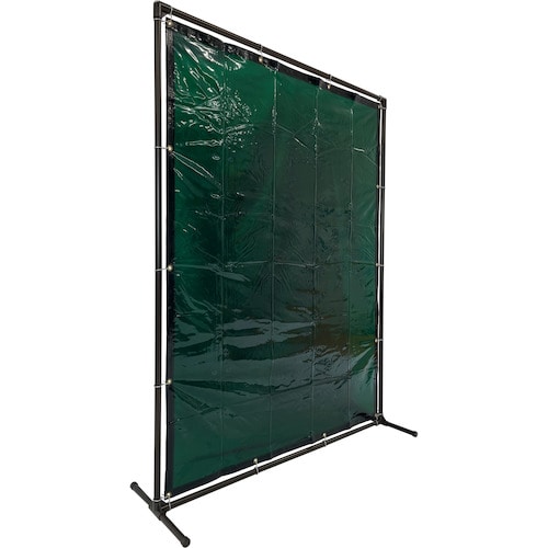 トラスコ中山 TRUSCO 溶接遮光フェンス 2015型単体 固定足 緑(ご注文単位 1台)【直送品】