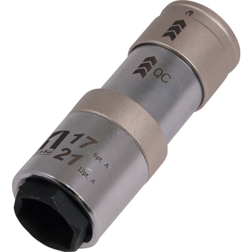 トラスコ中山 MUSTTOOL QCソケット ダブル 17/21mm 6/12角 IM-4W1721I-612K 231-2534 (ご注文単位1個) 【直送品】