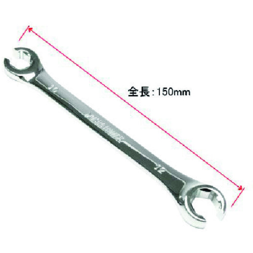 トラスコ中山 アストロプロダクツ フレアナットレンチ 10×12mm 215-1210 (ご注文単位1個) 【直送品】