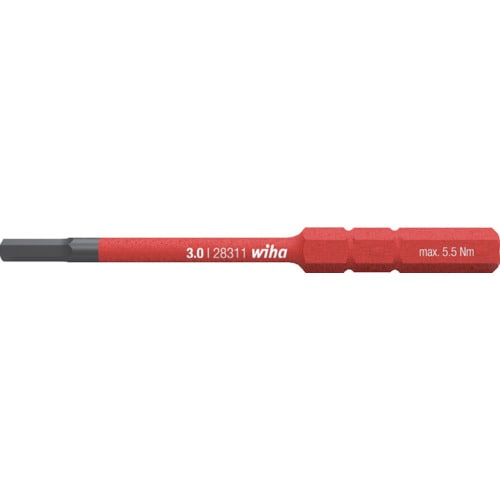 トラスコ中山 wiha 絶縁スリムバリオ 差替式ビット 六角 対辺4.0mm 829-0350 (ご注文単位1本) 【直送品】