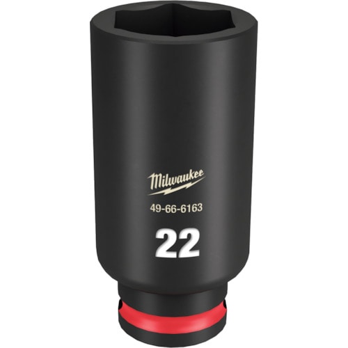 トラスコ中山 ミルウォーキー SHOCKWAVE IMPACT DUTY ディープインパクトソケット 3/8インチ(9.5mm)角 22mm 567-1153 (ご注文単位1個) 【直送品】