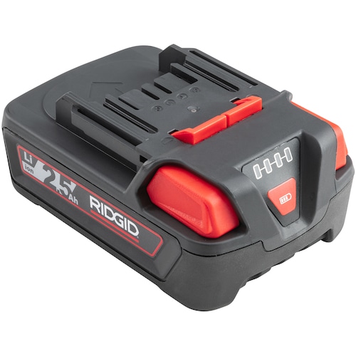 トラスコ中山 RIDGID 18V 2.5Ah リチウムイオンバッテリー 462-5184 (ご注文単位1個) 【直送品】
