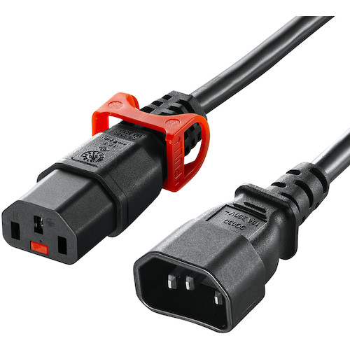 トラスコ中山 SANWA 抜け防止ロック式電源コード ロックプラス(2m) 246-3733 (ご注文単位1本) 【直送品】
