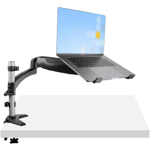 トラスコ中山 スターテック モニターアーム/1画面/最大34インチ/耐荷重8kg/ノートPCアーム両用タイプ/PC パソコン ディスプレイアーム 539-8552 (ご注文単位1箱) 【直送品】