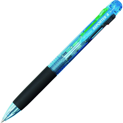 トラスコ中山 Tombow 4色ボールペン リポーター4 透明ブルー 215-9356 (ご注文単位1本) 【直送品】