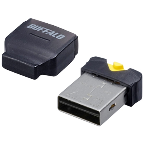 トラスコ中山 バッファロー カードリーダー/ライター microSD対応 超コンパクト ブラック 459-4855 (ご注文単位1個) 【直送品】