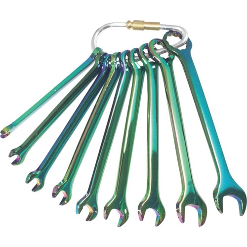 トラスコ中山 ベストツール BEST 9pcs.ミニコンビレンチセット(カラビナ付き) 407-4594 (ご注文単位1個) 【直送品】