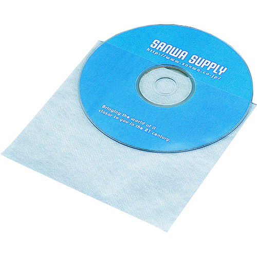 トラスコ中山 SANWA CD・CD-R用不織布ケース(100枚セット) 200-5467 (ご注文単位1セット) 【直送品】