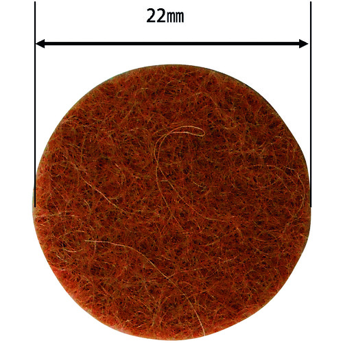 トラスコ中山 WAKI フェルトパット 茶 22Φ 8枚入 177-8212  (ご注文単位1パック) 【直送品】