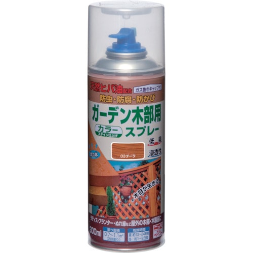 トラスコ中山 ニッぺ ガーデン木部用スプレー 300ml チーク HUT003-300 859-9052 (ご注文単位1本) 【直送品】