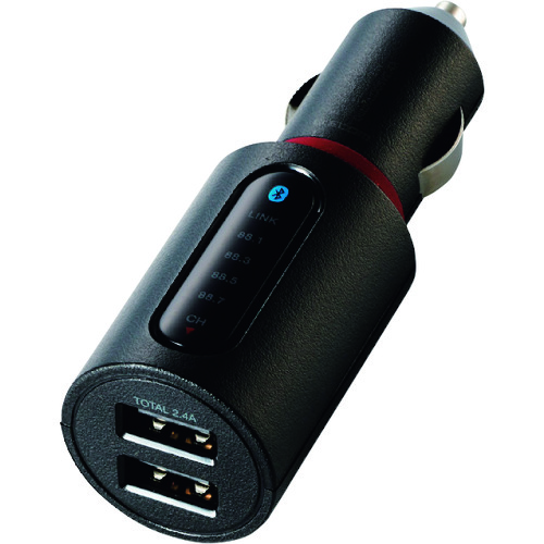 トラスコ中山 エレコム Bluetooth(R)FMトランスミッター(2.4A/2ポート) 157-7534 (ご注文単位1個) 【直送品】