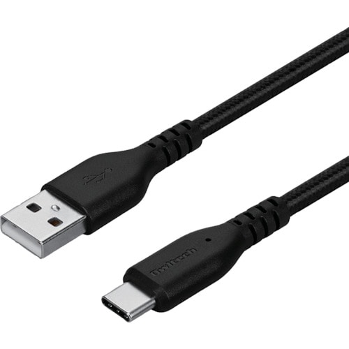 トラスコ中山 オウルテック 断線に強く柔らかい USB タイプA to Cケーブル 1m ブラック 611-0151 (ご注文単位1個) 【直送品】