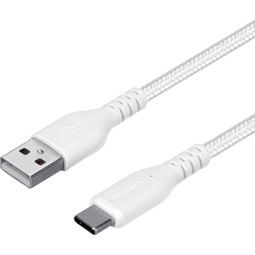トラスコ中山 オウルテック 断線に強く柔らかい USB タイプA to Cケーブル 2m ホワイト 611-0158 (ご注文単位1個) 【直送品】