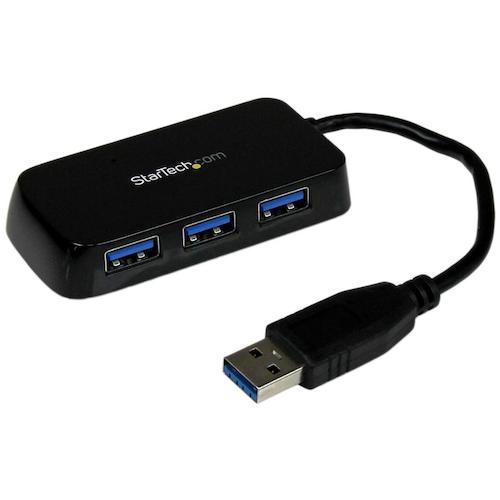 トラスコ中山 スターテック USBハブ/USB 3.0/USB-A - 3x USB-A/バスパワー/ブラック 489-2508 (ご注文単位1箱) 【直送品】