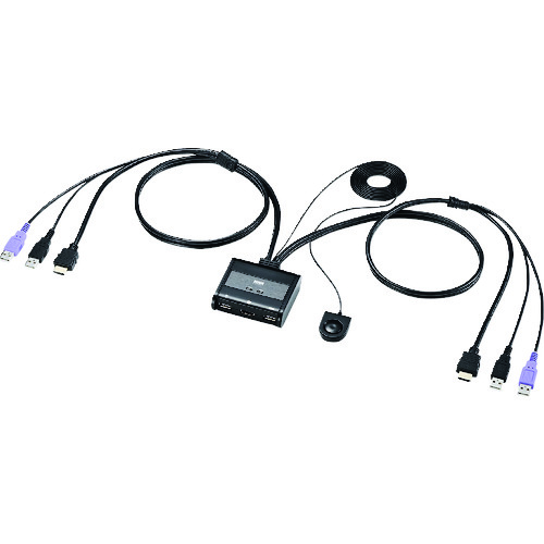 トラスコ中山 SANWA HDMI対応手元スイッチ付きパソコン自動切替器(2:1) 203-3316 (ご注文単位1個) 【直送品】