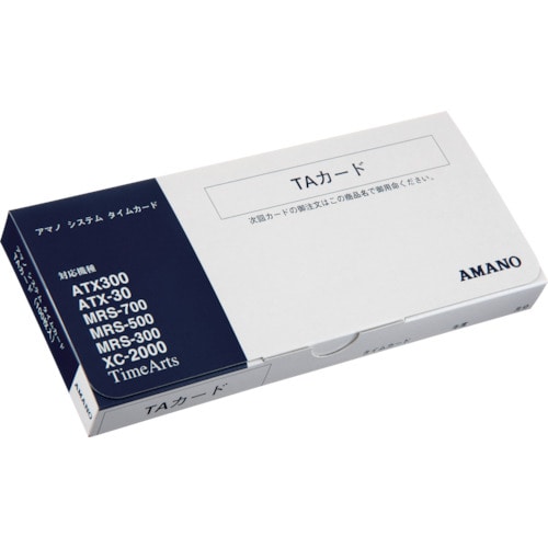 トラスコ中山 アマノ タイムカードTA (100枚入) 136-1669 (ご注文単位1箱) 【直送品】