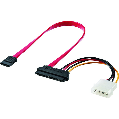 トラスコ中山 SANWA 電源コネクタ一体型SATAケーブル(0.3m) 203-3404 (ご注文単位1本) 【直送品】