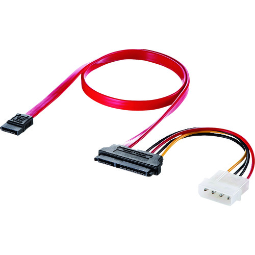 トラスコ中山 SANWA 電源コネクタ一体型SATAケーブル(0.5m) 200-7007 (ご注文単位1本) 【直送品】
