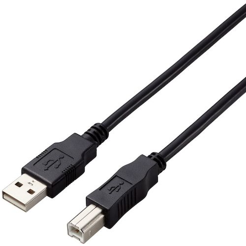 トラスコ中山 エレコム USB2.0ケーブル A-Bタイプ 仕様固定 3m ブラック 441-3968 (ご注文単位1本) 【直送品】