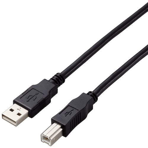 トラスコ中山 エレコム USB2.0ケーブル A-Bタイプ 仕様固定 5m ブラック 441-3949 (ご注文単位1本) 【直送品】