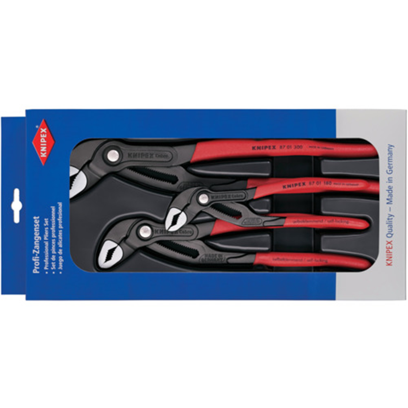 KNIPEX プライヤーセット ウォーターポンププライヤー コブラ 1セット（ご注文単位1セット）【直送品】
