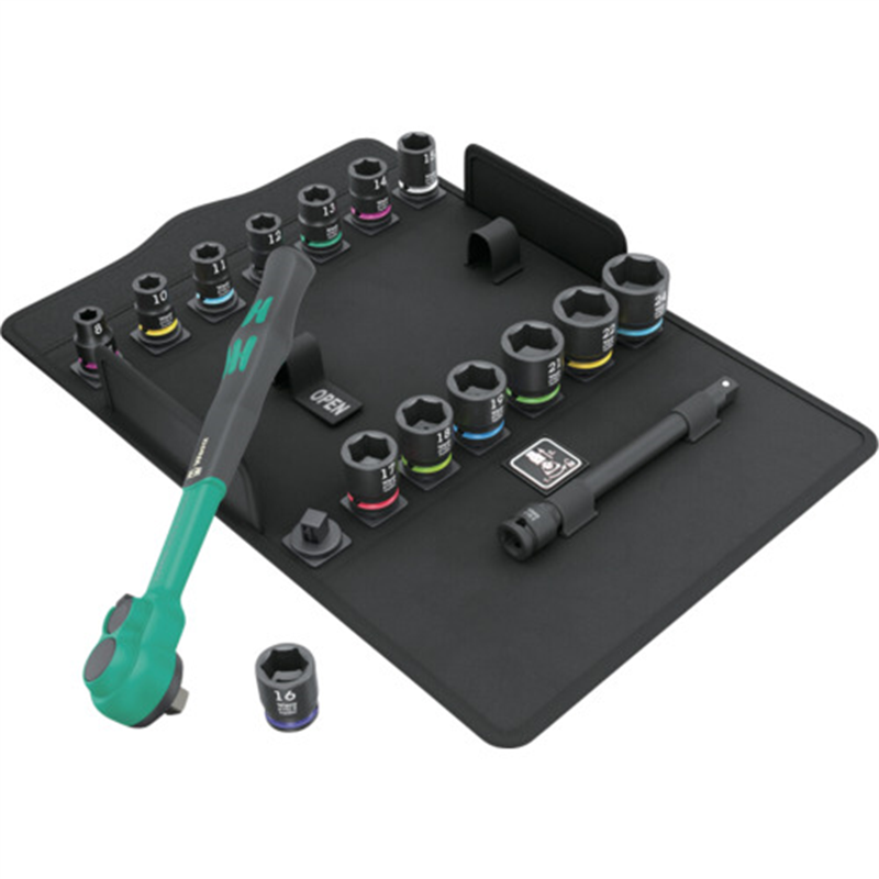 Wera 8100SB 12 サイクロップ コンフォートラチェットセット 反転レバー、 9.5ミリ、 ミリサイズ 1セット(ご注文単位1セット)【直送品】