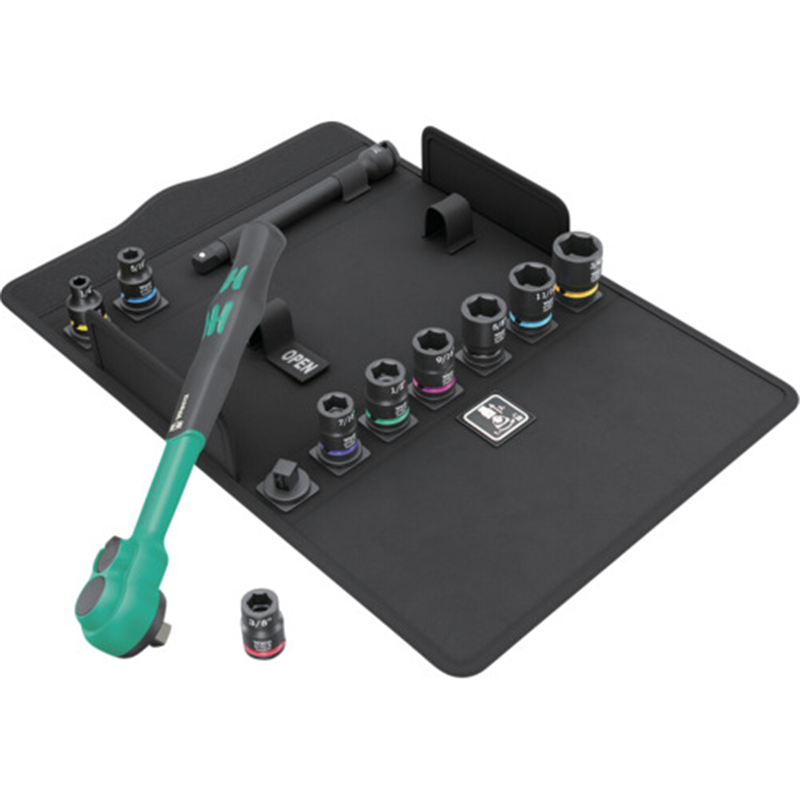 Wera 8100SB 13 サイクロップ コンフォートラチェットセット 反転レバー 9.5ミリ、 インチサイズ 1セット(ご注文単位1セット)【直送品】