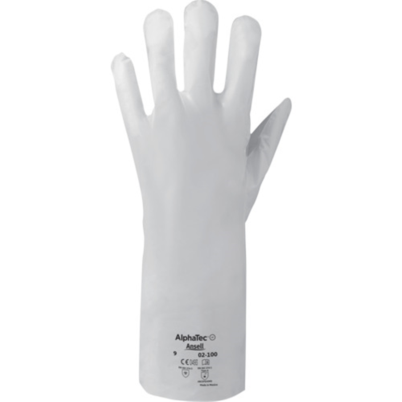 Ansell 耐溶剤作業手袋 アルファテック 02-100 XL 1双(ご注文単位1双)【直送品】