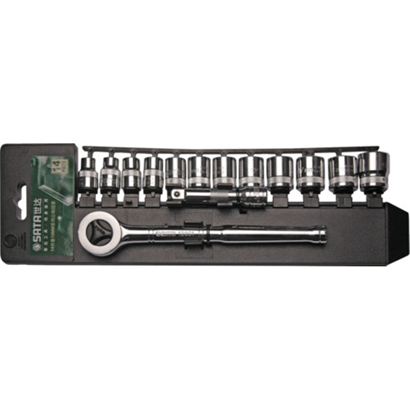 SATA 6角ソケットレンチセット 差込角19mm(14点) 1セット(ご注文単位1セット)【直送品】