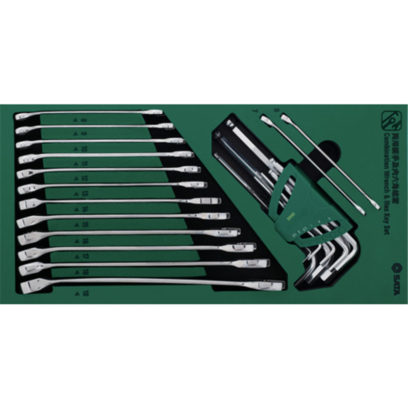 SATA コンビネーションレンチ&六角棒セット(23点) 1セット(ご注文単位1セット)【直送品】