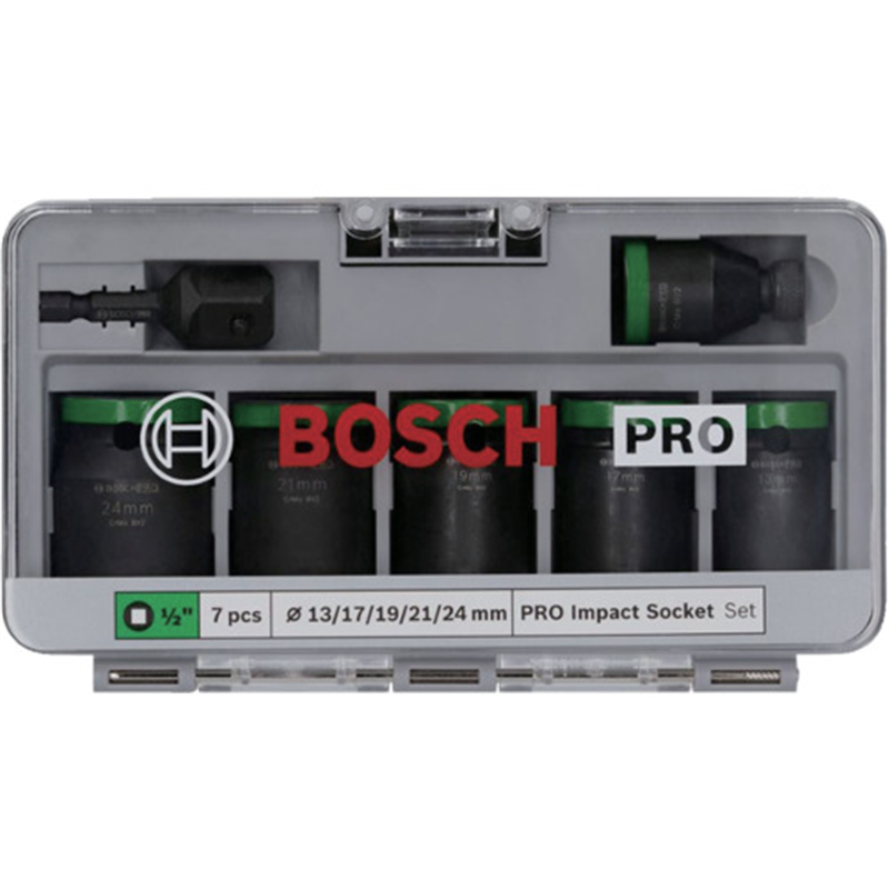 ボッシュ インパクトレンチ用ソケット 1/2インチ7pcsセット 1セット(ご注文単位1セット)【直送品】