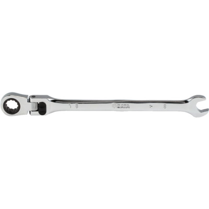 SATA ロング首振りロッキングコンビネーションラチェットレンチ 8mm 1丁（ご注文単位1丁）【直送品】