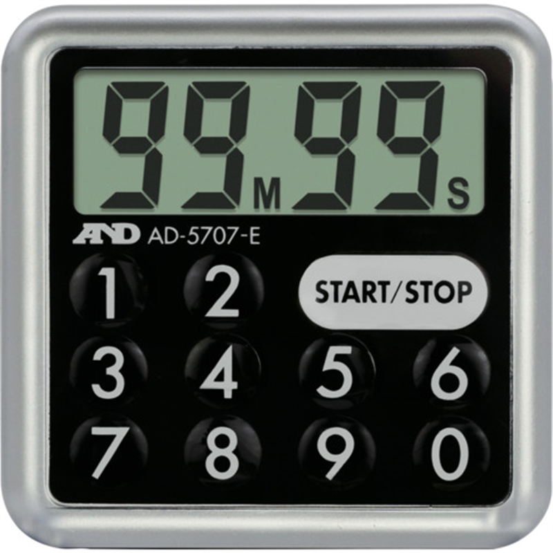 A&D 防滴デジタルタイマー AD-5707-E 1台（ご注文単位1台）【直送品】