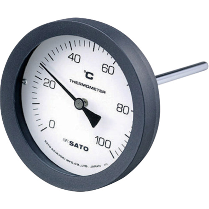佐藤 バイメタル式温度計 BM-T-100P 0~100℃ 50L (2080-12) 1個（ご注文単位1個）【直送品】