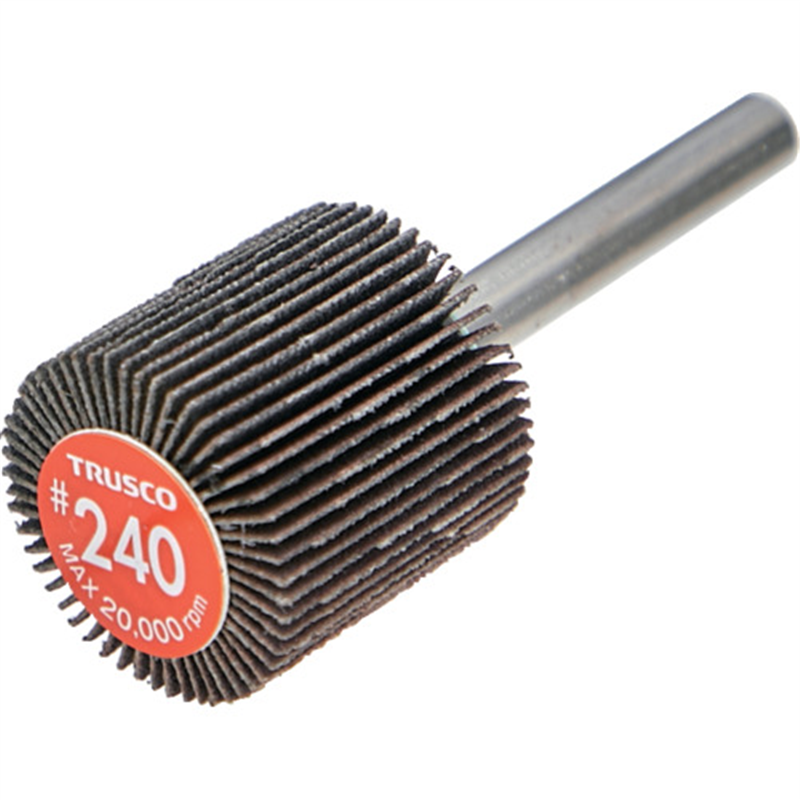 TRUSCO エコノミーフラップホイール 軸径6mm 外径25X幅25X軸長35 #240(5個入) 1箱(ご注文単位1箱)【直送品】