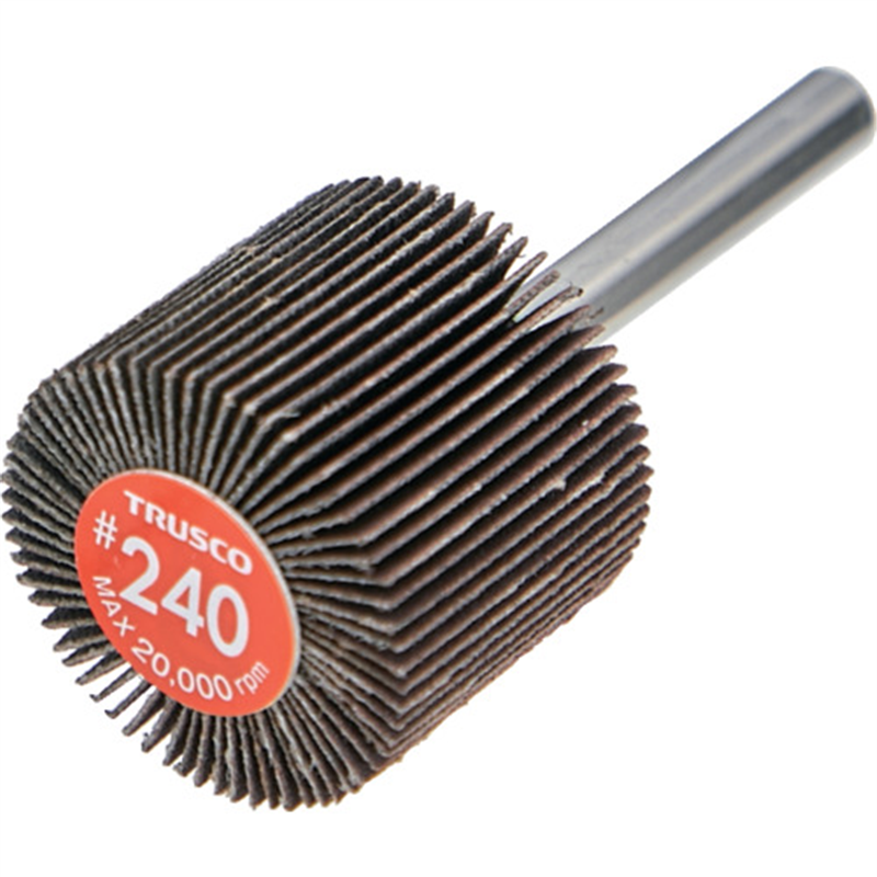 TRUSCO エコノミーフラップホイール 軸径6mm 外径30X幅25X軸長35 #240(5個入) 1箱(ご注文単位1箱)【直送品】