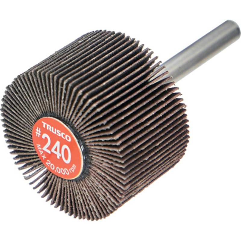 TRUSCO エコノミーフラップホイール 軸径6mm 外径40X幅25X軸長35 #240(5個入) 1箱(ご注文単位1箱)【直送品】