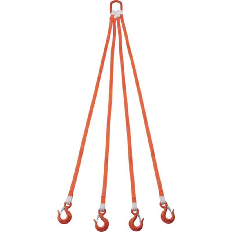TRUSCO 4本吊ベルトスリングセット 25mm幅X2m 吊り角度60°時荷重2.58t(最大使用荷重3t) 1セット（ご注文単位1セット）【直送品】