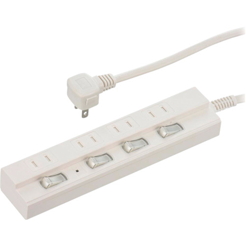 OHM 4口1m節電タップ雷ガード付22     1個（ご注文単位1個）【直送品】
