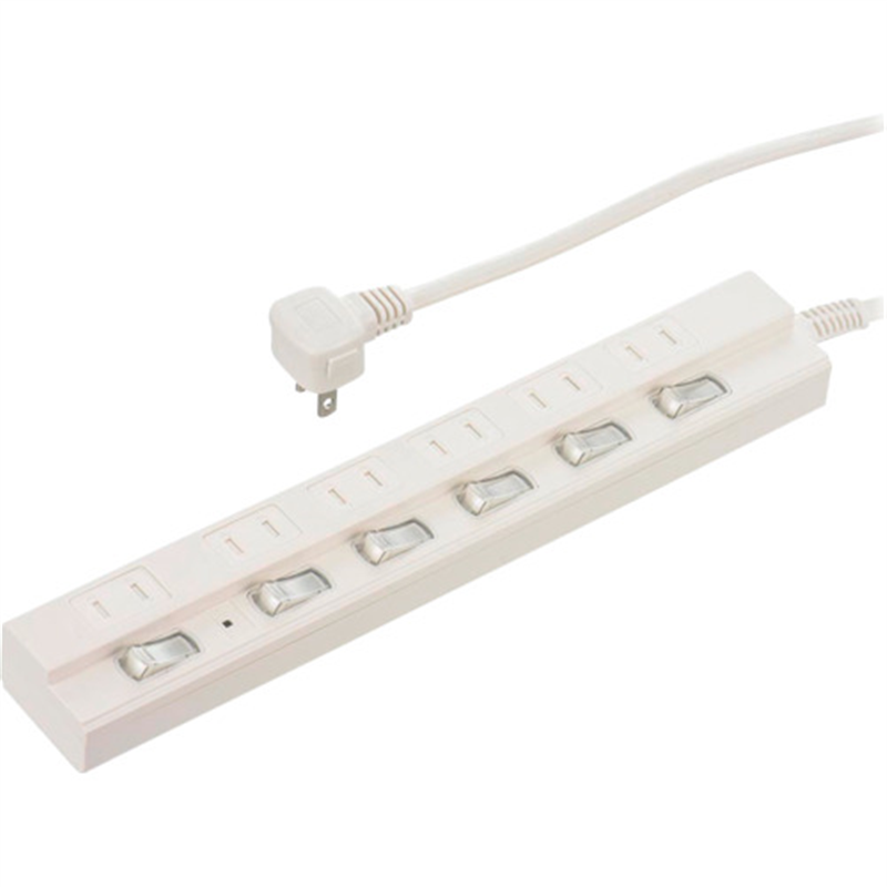 OHM 6口1m節電タップ雷ガード付22 1個(ご注文単位1個)【直送品】
