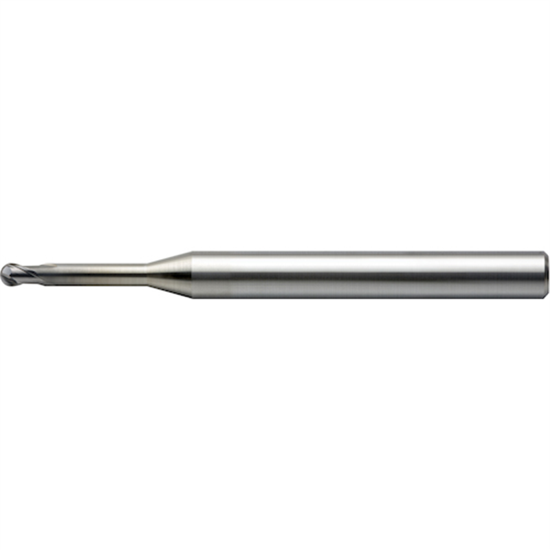 ユニオンツール HMWCOAT2枚刃高硬度材加工用ロングネックボールエンドミルHWLB ボール半径R0.75×有効長8×刃長1.2×首径1.47×全長45 1本(ご注文単位1本)【直送品】