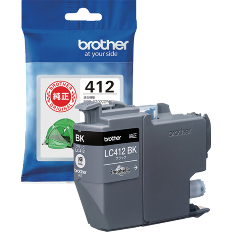 brother LC412BK インクカートリッジ ブラック 1個（ご注文単位1個）【直送品】