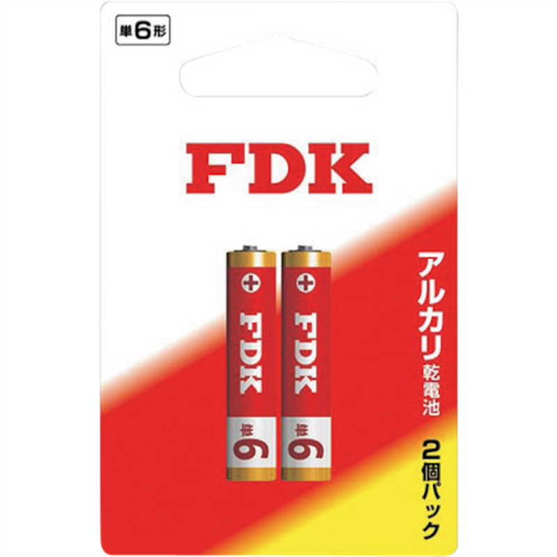 FDK アルカリ乾電池 単6形2本(ブリスターパック) 1パック（ご注文単位1パック）【直送品】