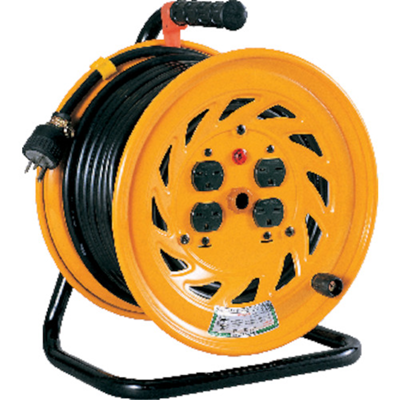 NICHIDO 電工ドラム 単相200Vドラム アース付 30m 1台(ご注文単位1台)【直送品】