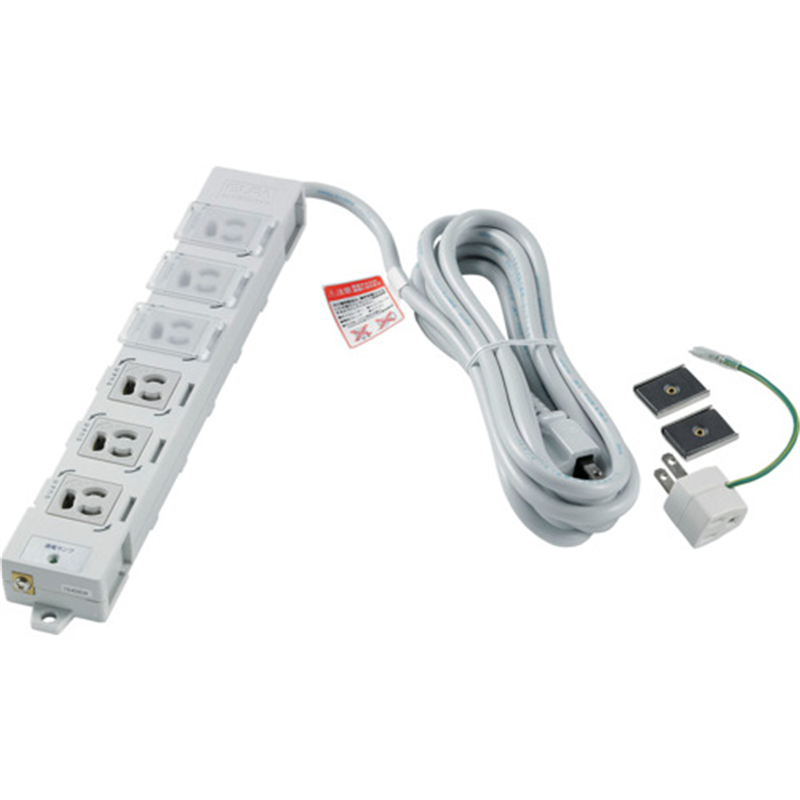 ELPA カバー付事務所向けタップ6P 1個(ご注文単位1個)【直送品】