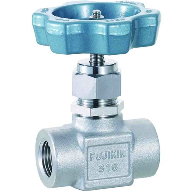Fujikin SUS鋼製ニードルストップバルブUS127PAR 1台（ご注文単位1台）【直送品】
