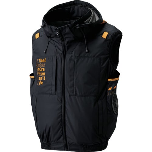 トラスコ中山 空調風神服 ファン付ウェア The tough 空調風神服ベスト コンプリートセット ブラック M 30V ファン・バッテリー付 1枚(ご注文単位1枚)【直送品】