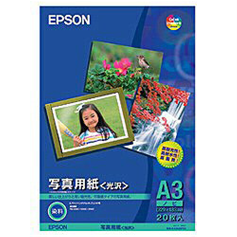 エプソン 写真用紙 光沢 (A3ノビ・20枚) KA3N20PSKR KA3N20PSKR KA3N20PSKR 1個(ご注文単位1個)【直送品】