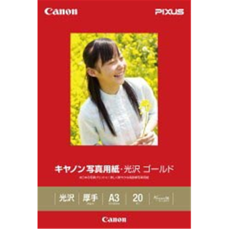 キヤノン 写真用紙・光沢 ゴールド (A3・20枚) GL-101A320 GL-101A320 GL101A320 1個(ご注文単位1個)【直送品】