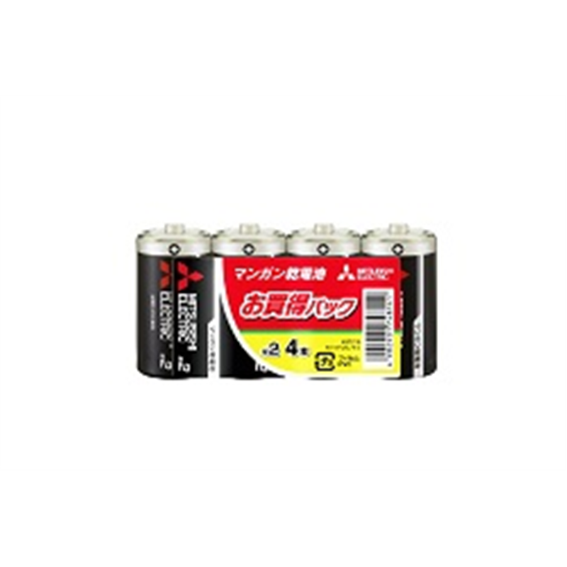三菱電機 単2電池 R14PUD/4S  ［4本 /マンガン］ R14PUD4S 1個（ご注文単位1個）【直送品】